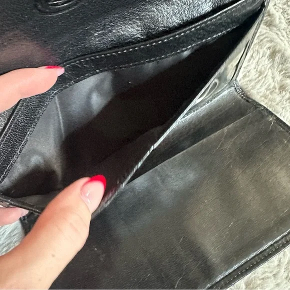 Brahmin Two-Tone Leather Tri-Fold Wallet Croc - Picture 2 of 16